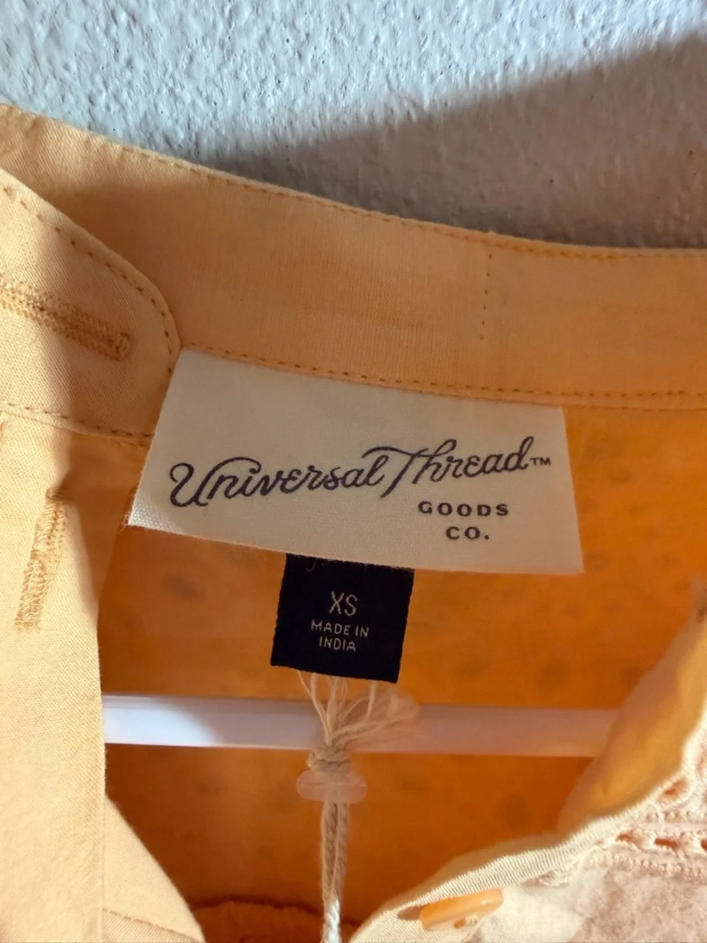 Universal Thread NWT Eyelet Embroidered Mini Dress - Peach/Apricot, Size XS - Picture 5 of 5